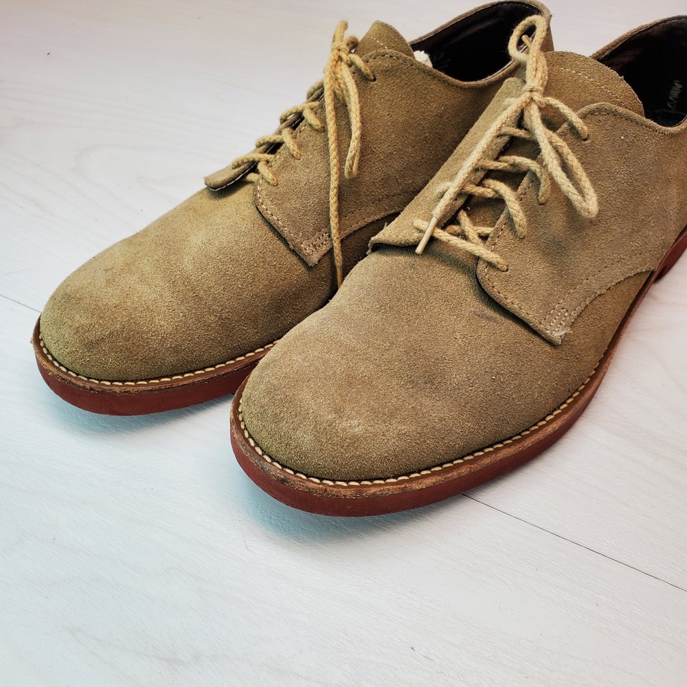ST JOHNS Mens Suede Desert Boots‎ Tan Lace Up Comfort Leather Upper Size 8 D